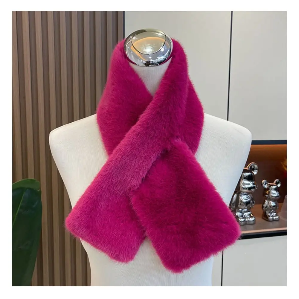 Модная зимняя шапка из искусственного меха, комплект шарфов, ветрозащитная толстая теплая накидка на шею, однотонная защита ушей для женщин