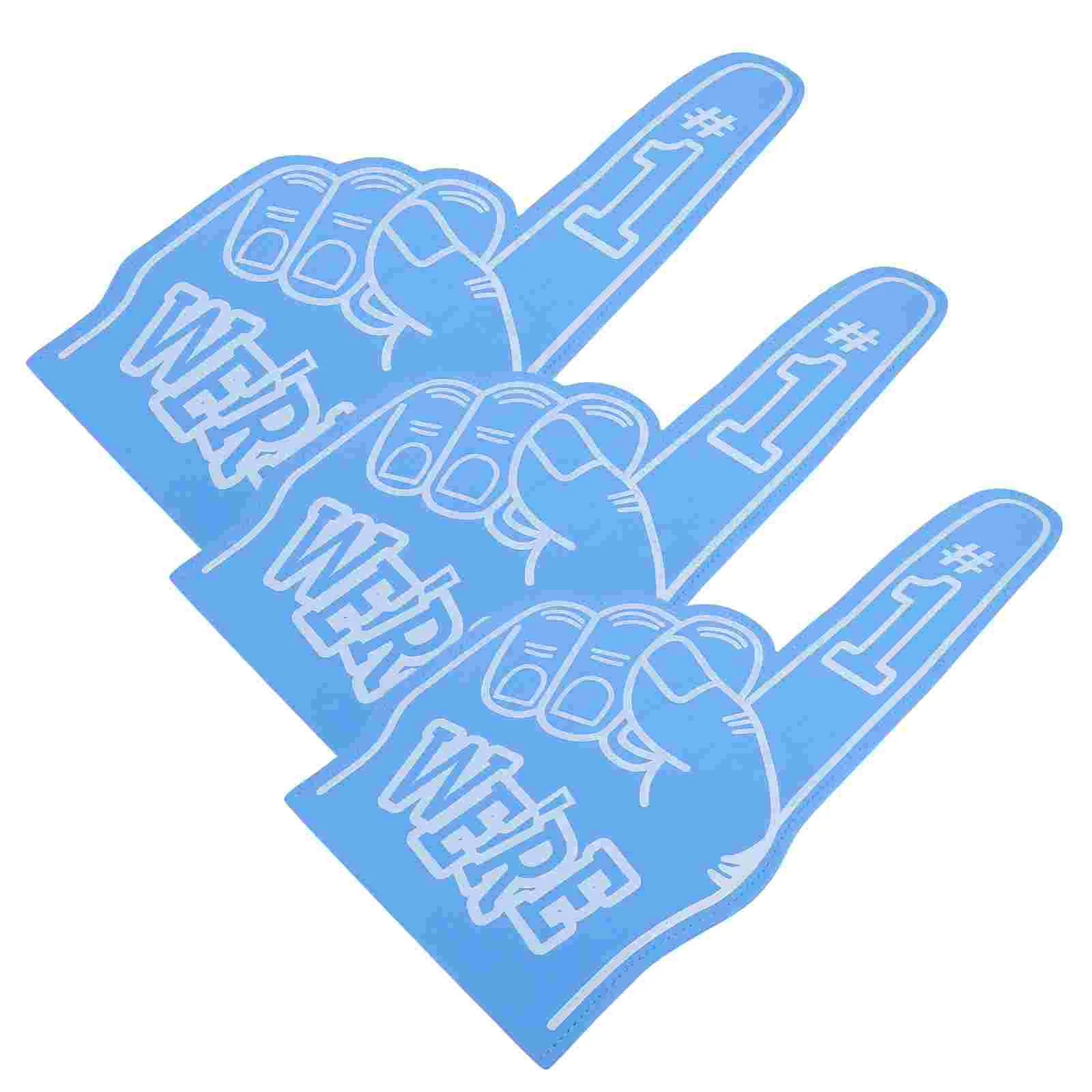 Foam Fingers para Cheerleading Sports, Pompom de mão, Cheerleading Props, Mini Pointer para criança, menina, 3 pcs