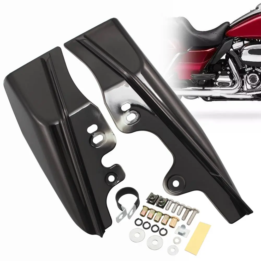 

Motorcycle Black Heat Shield Mid-Frame Air Deflector Trims For Harley Touring Street Glide Electra Glide Road King CVO 2001-2008