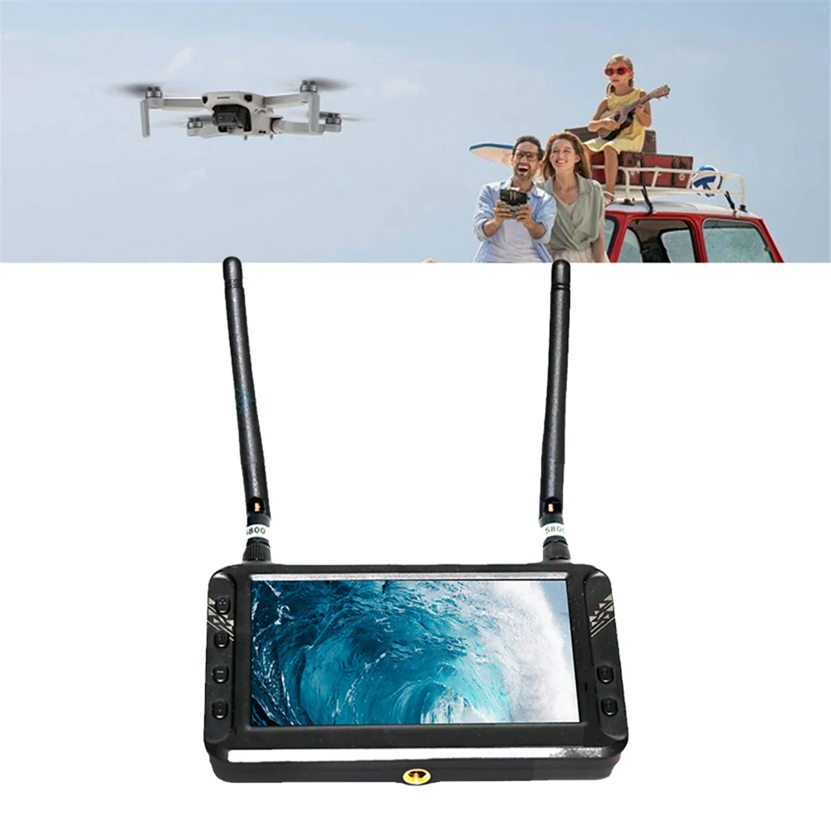 4.3inch 5.8G FPV Monitor LCD Screen 800x480 FPV Reciever Monitor Dual Receiver for RC FPV Drone Quadcopter