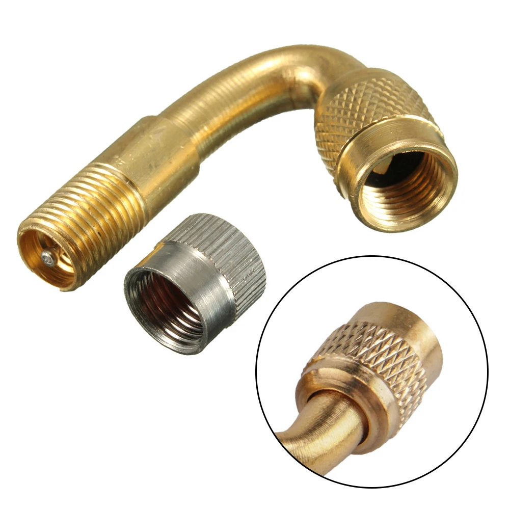 

2 Piece Gas Nozzles Electric Car For Car Gold High-quality Materials Motorcycle 45 Degrees Balance Scooter Brand New