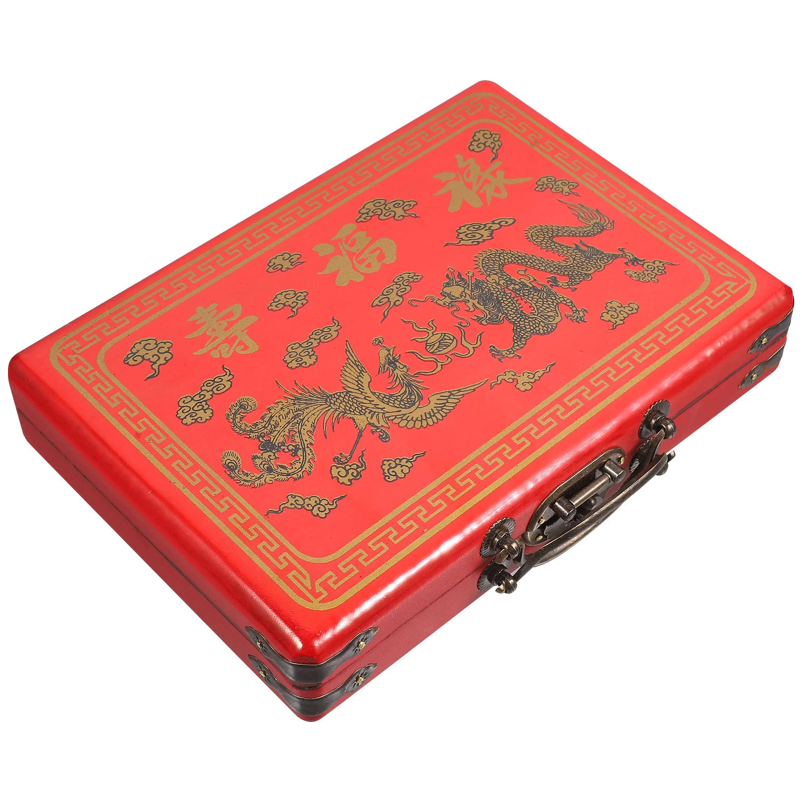 Mahjong Storage Box Game Games Practical Organizer Portable Container Domino Tile Case Ming and Qing