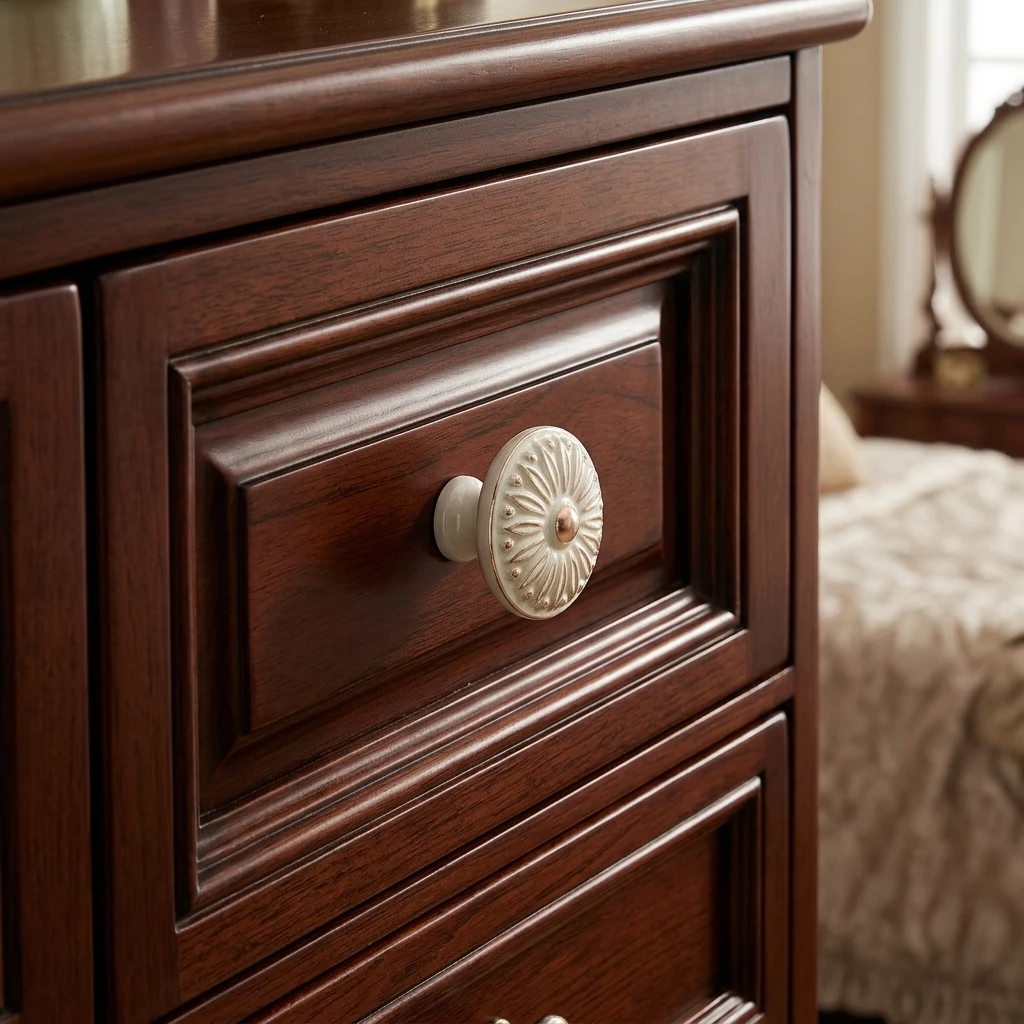 Zinc Alloy Cabinet Handle Single Hole Classic Design Bronze Drawer Pull