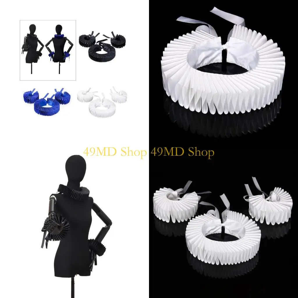 49md-–-faux-col-a-volants-ensemble-echarpe-ras-du-cou-poignets-clown-victorien-pour-accessoire-costume-cosplay