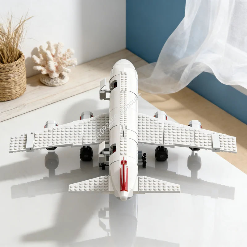 312pcs MOC City Airport Airbus Model Building Blocks Construction Toy Christmas Gifts Assemble DIY Creative Idea Education Brick