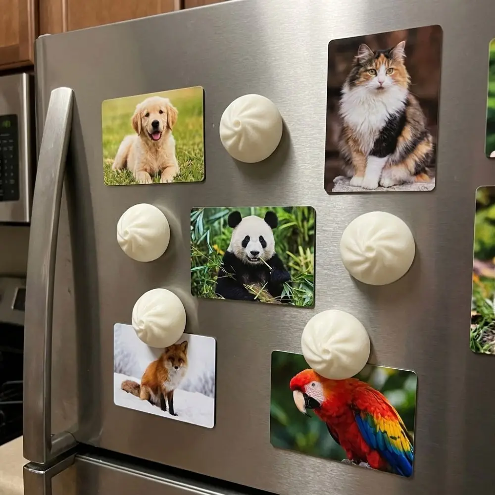 3D Printing Bun Dumpling Fridge Magnet Plastic Whimsical Chinese Dim Sum Refrigerator Magnet DIY Label Realistic