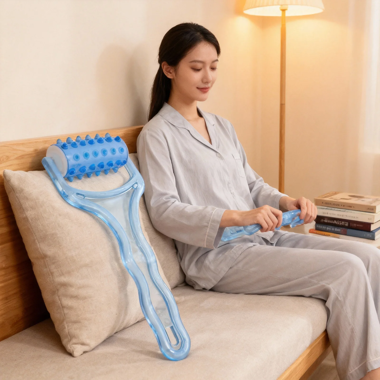 Easy Grip Plastic Massager Roller Ergonomic Design Muscle Relaxation Tool Manual Cell Massager for Improved Circulation and