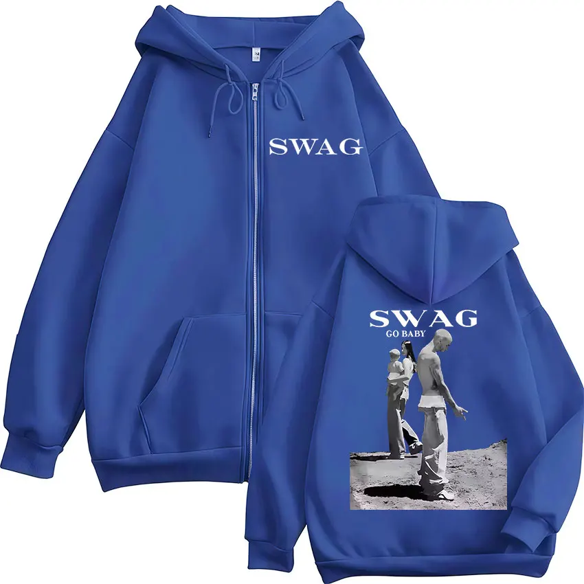 مغني الراب جاستن بيبر SWAG جولة ألبوم جديد سستة هودي رجالي موضة المتضخم سترة البلوز الهيب هوب القوطية الشرير زمم هوديي