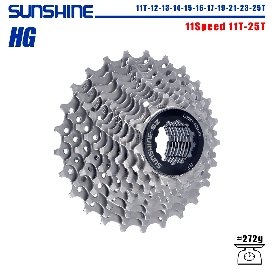 SUNSHINE Racefiets Cassette 8/9/10/11/12 Speed 23/25/28/32/34/36T k7 Cassette 8V 9V 10V 11V 12V voor SHIMANO HG