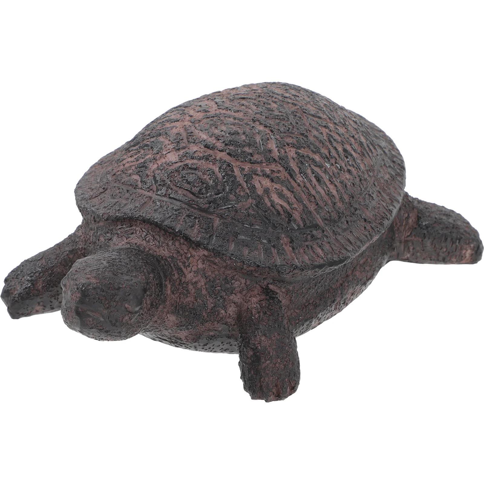 حامل خارجي من الراتنج ذو مظهر مزيف على شكل سلحفاة بحرية لصندوق تخزين الحديقة والحديقة المزخرفة الآمنة