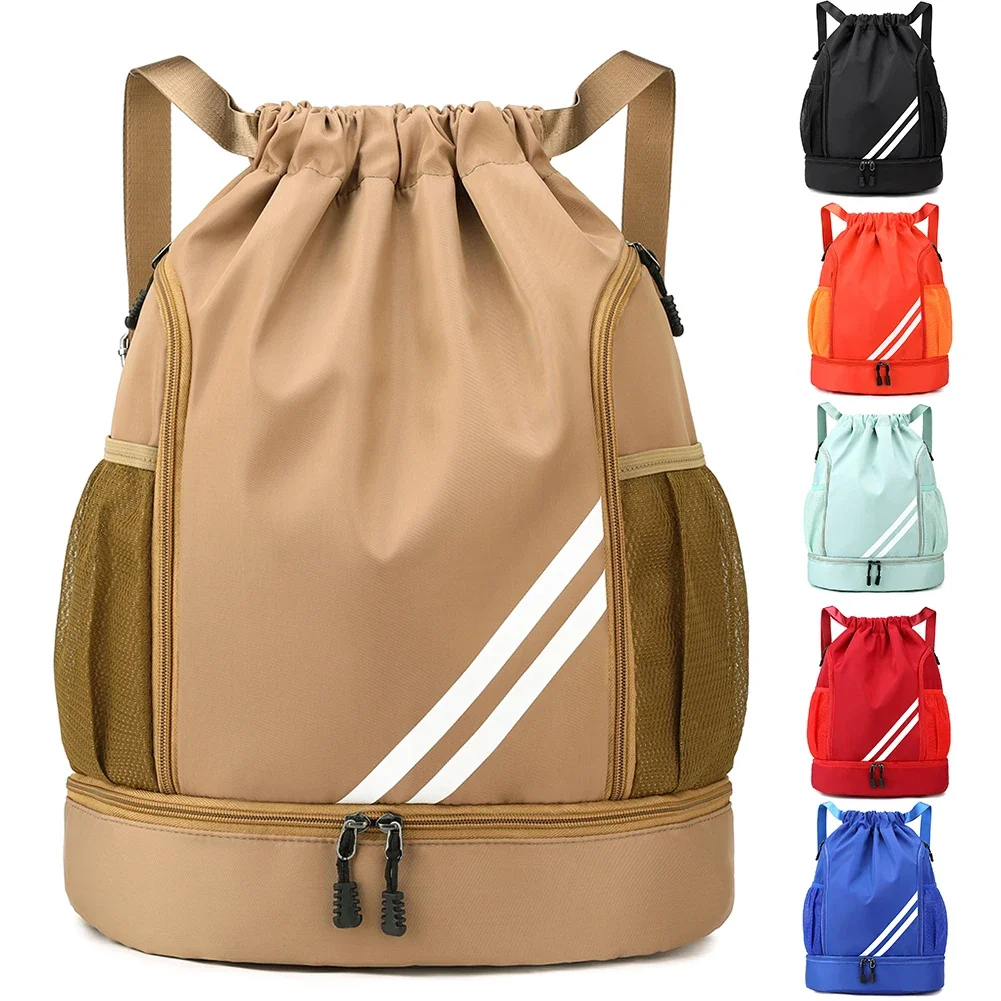 Sports Backpacks Waterproof Basketball Backpack Drawstring Backpack Sports Gym Bag with Shoe Ball Compartment Soccer Backpack