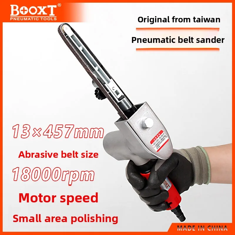

Пневматическая ленточная шлифовальная машина Taiwan Booxt Original BX-40324B, ручная полировальная машина, инструмент для шлифовки ленточного типа