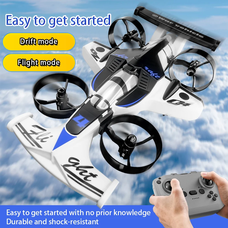 CZ04 2-IN-1 Land Air Dual RC Quadcopter & RC Drift Auto 2.4G Afstandsbediening Vliegtuig 360 Rotatie Headless Modus Elektrisch Vliegtuig
