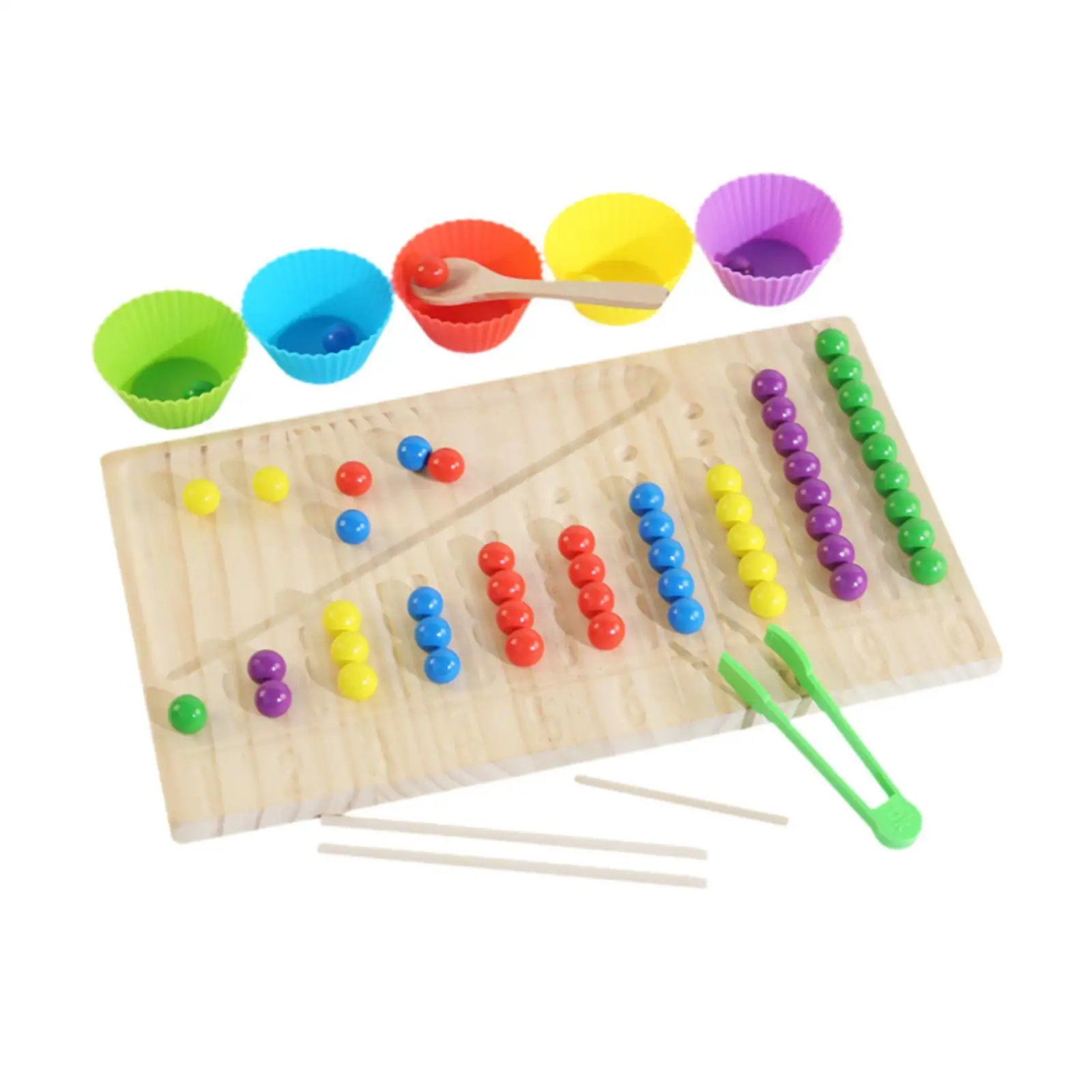 Juguete de clasificación de colores, juego a juego, juguete de habilidad motora fina, juguete para contar matemáticas, cuentas matemáticas Montessori, juguete para contar, regalos de cumpleaños para niños