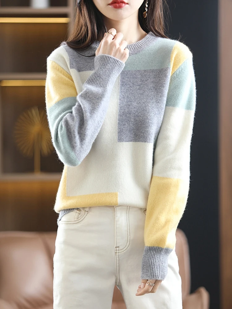 O-Neck Vrouw Truien Dames Pull Hiver Femme Chandails Frau Pullover Winter Clothes Knitted Tops Women Sweaters 2023