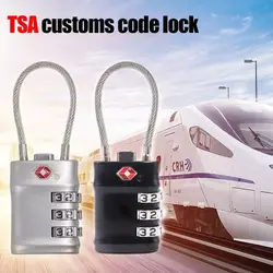 Tsa-Tela合金税関のパスワードロック,ロゴ付き荷物荷物荷物用の組み合わせロック,盗難防止コード