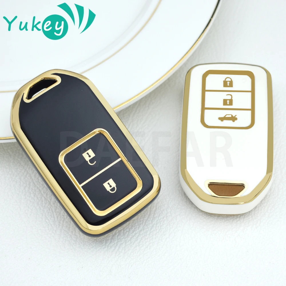Funda de TPU para llave remota de coche, carcasa de 2 y 3 botones para Honda Fit GP5 Shuttle Gp8 JADE VEZEL City Civic Jazz BRV, accesorios para llavero