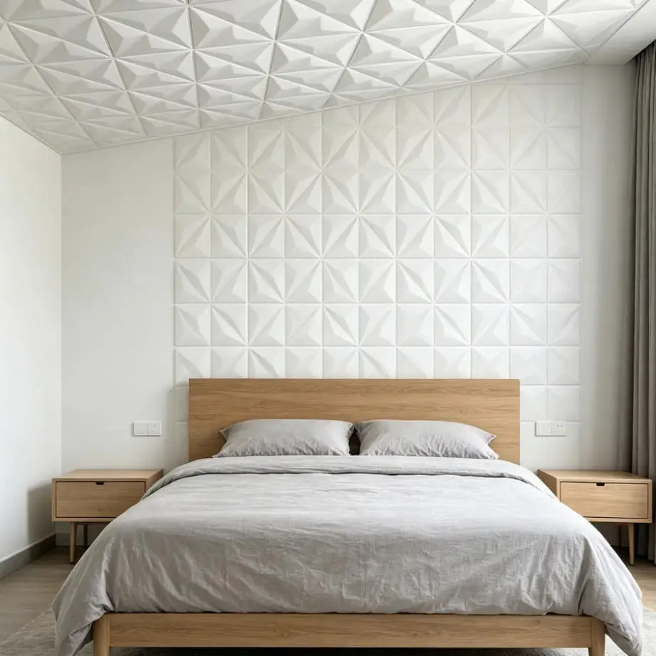

3d Wall Stickers 35cm*35cm Ceiling Bedroom Wallpaper Room Decor, Anti-collision Background, Waterproof Peel and Stick Decoration