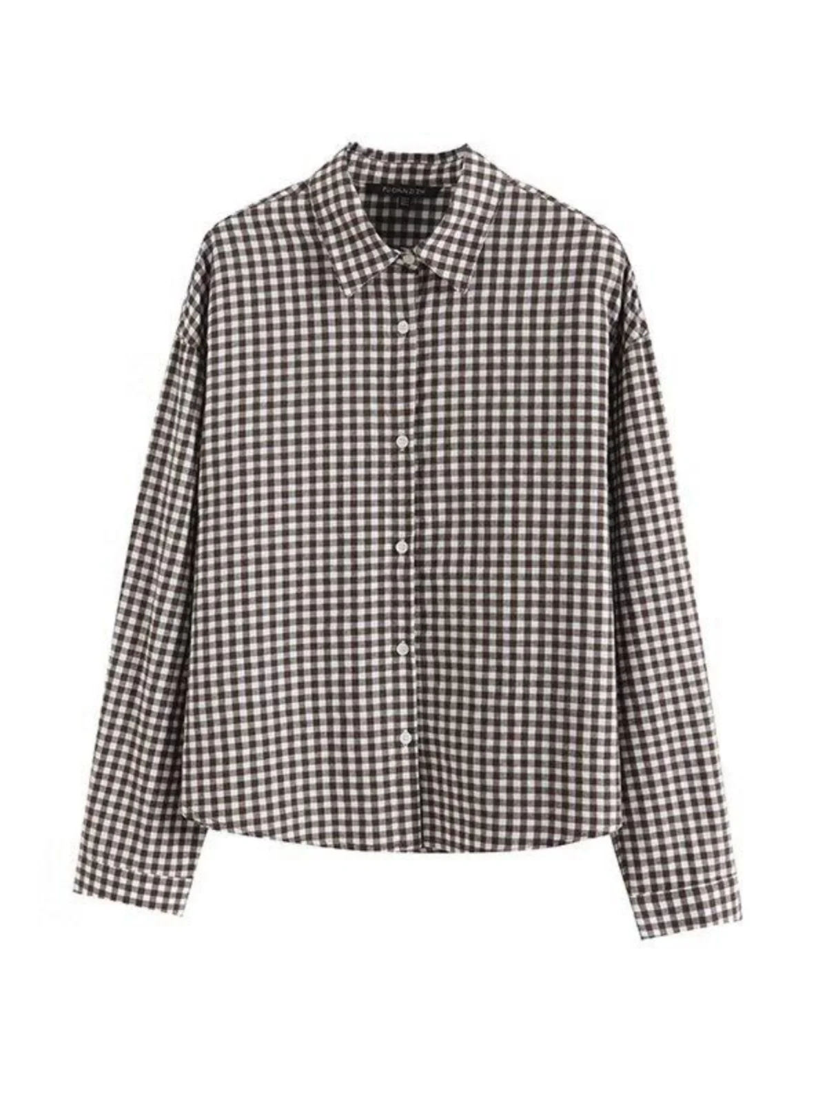 MD femmes décontracté ample coton irt automne hiver nouveauté confortable Plaid ort Version longue Sve français Sle mince...