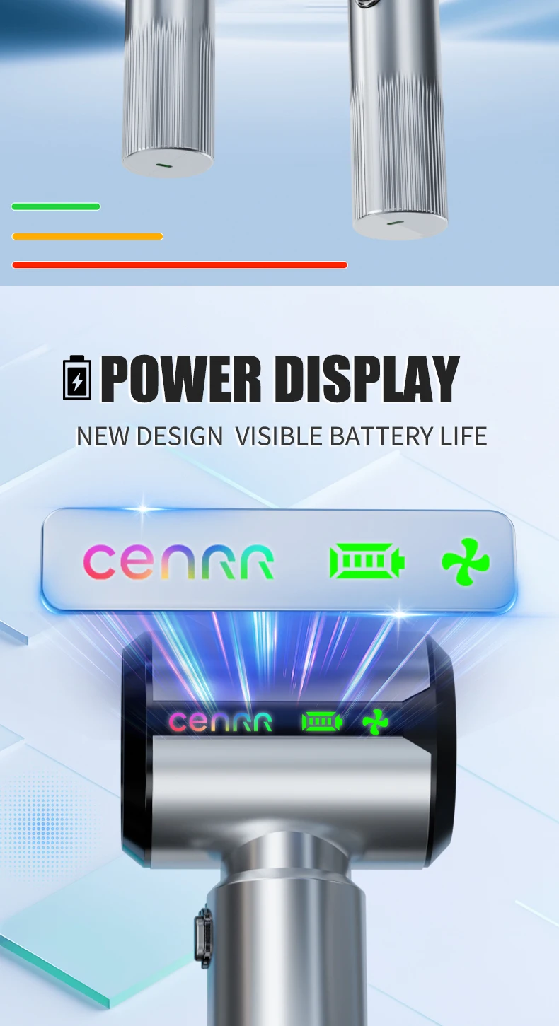 CENRR New Car Vacuum Cleaner Wireless Mini Powerful Portable HandHeld Car Cleaner LED Power Display Gift Lamp Air Gun 7500mAh