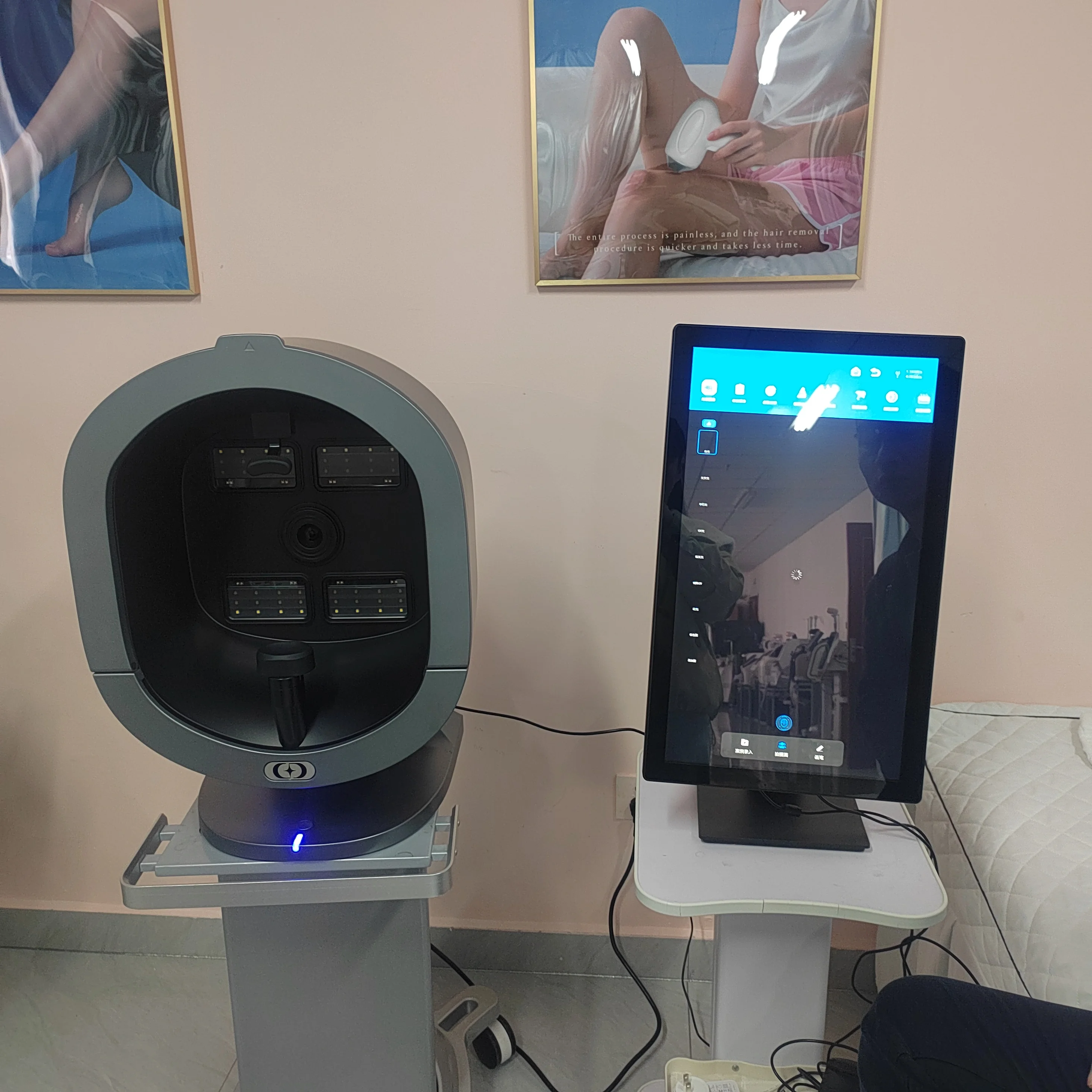 5 Pro-AI Skin ImageAnalyzerFull-Body Multi-Spectral Scan لمعدات التجميل محلل فروة الرأس متعدد اللغات 15.6 بوصة 21.5 بوصة