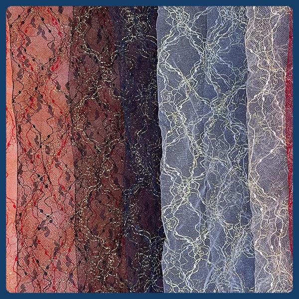 

New gold thread mesh and openwork lace fabric for wedding dress decoration soft lace material for handmade DIY elegant couture