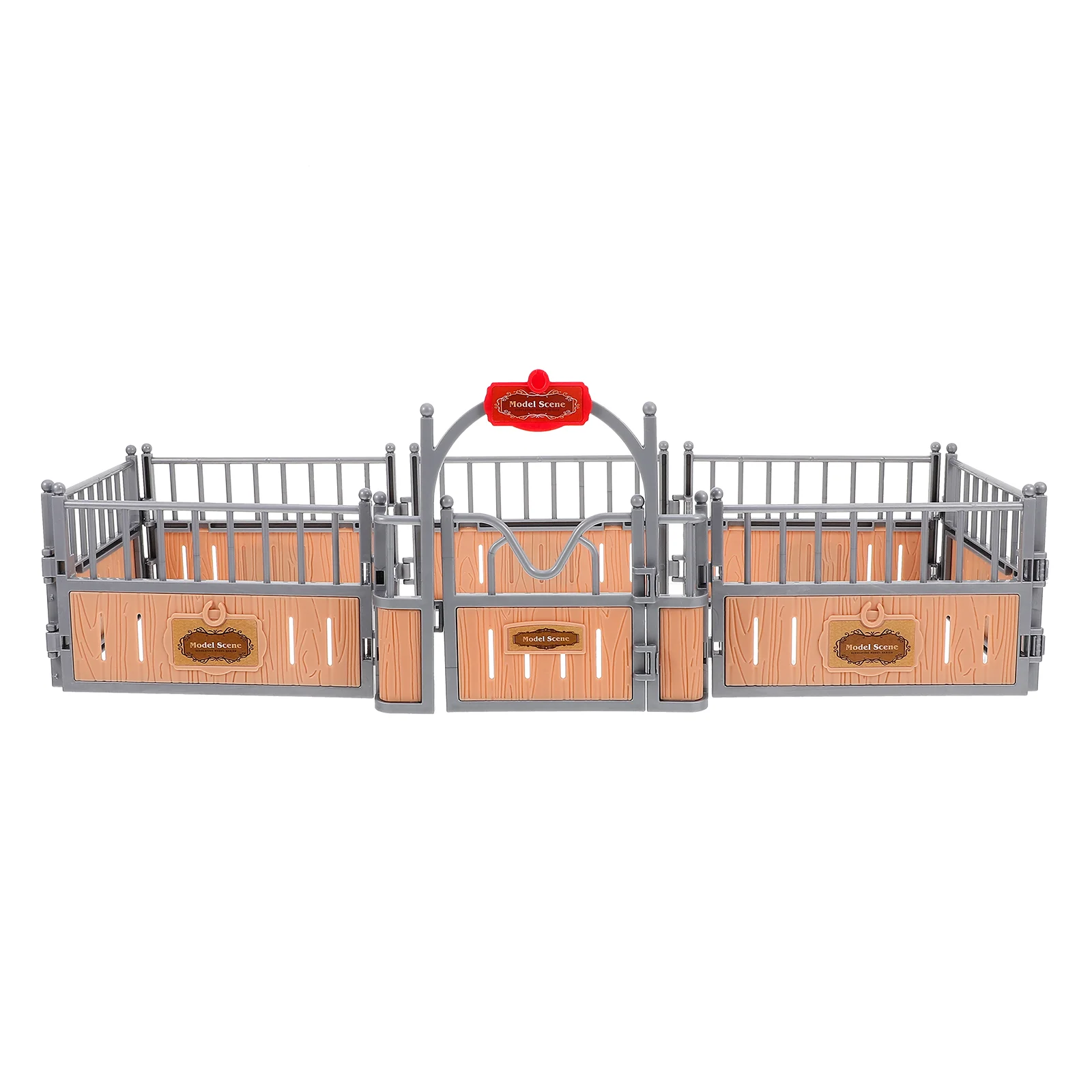 Modello di recinzione per cavalli Set da gioco stabile in miniatura Accessori fai da te per bambini Giocattolo corral Abs Fattoria per bambini