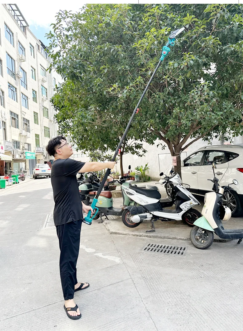 6-Inch Electric Chain Saw, 2.5cm Electric Pruning Shears, 1.7m Telescopic Extension Rod Asta Telescopica Per Potatura A Batteria