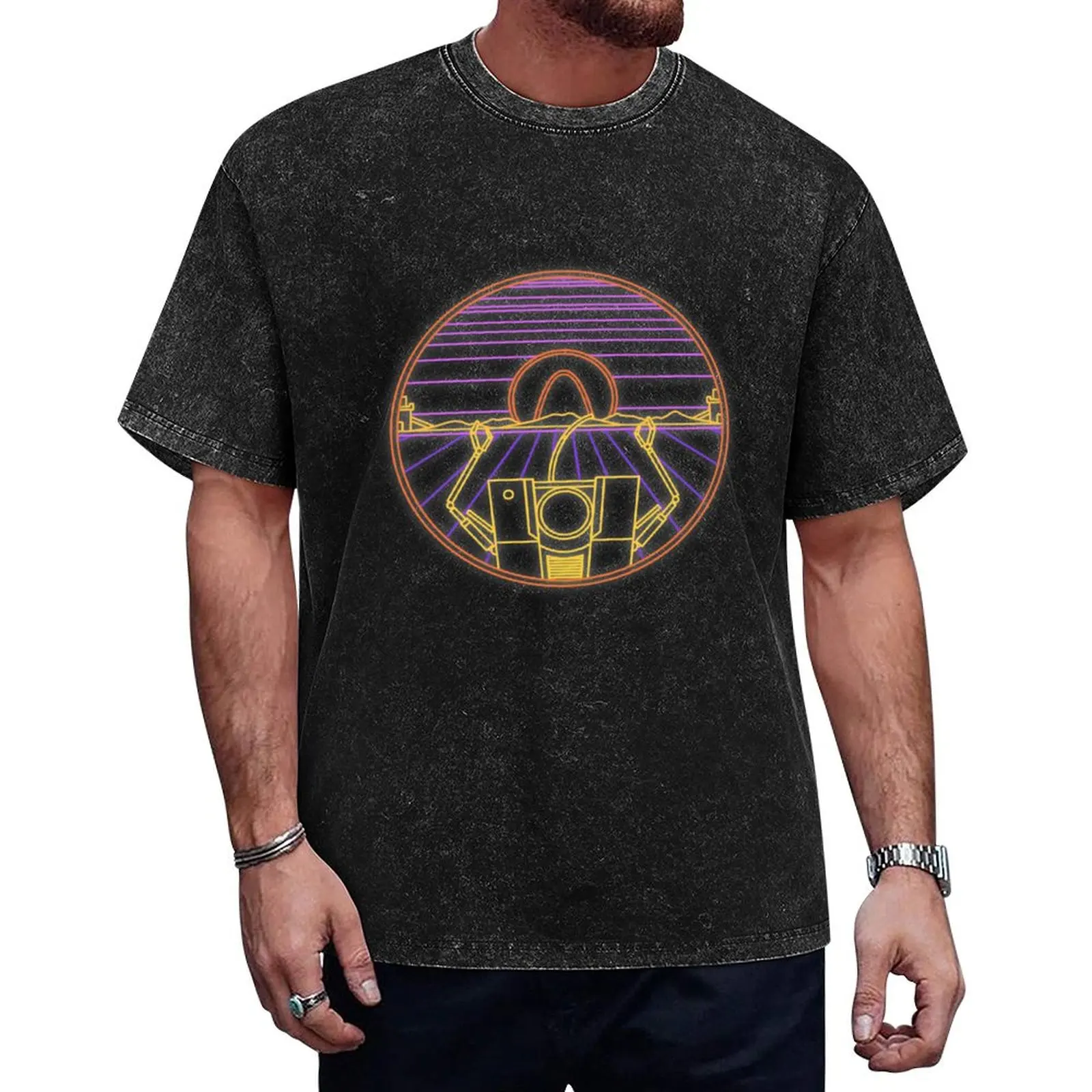 

Neon world T-Shirt vintage anime shirt shirts graphic tee mens fashion