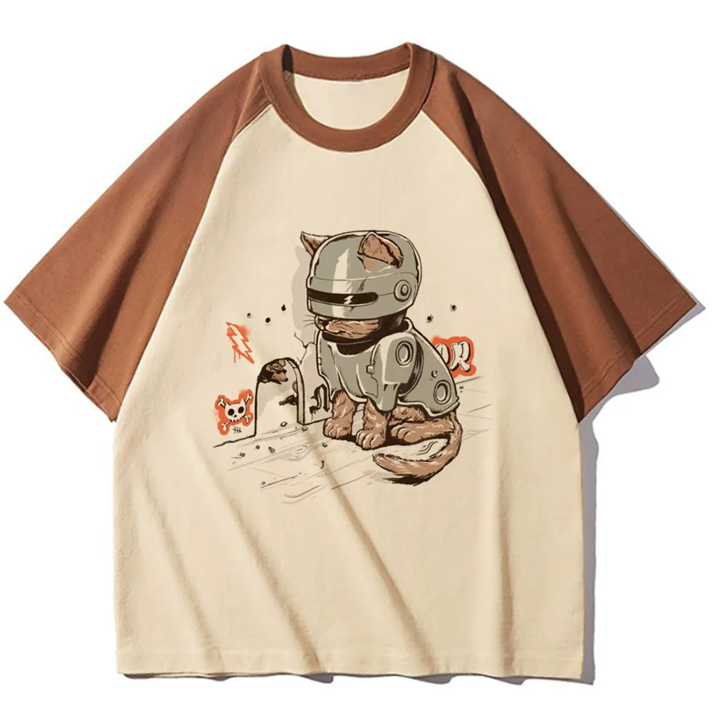 Cat Top Vrouwen Comic Tee Girl Japanse Designer Y 2K Kleding