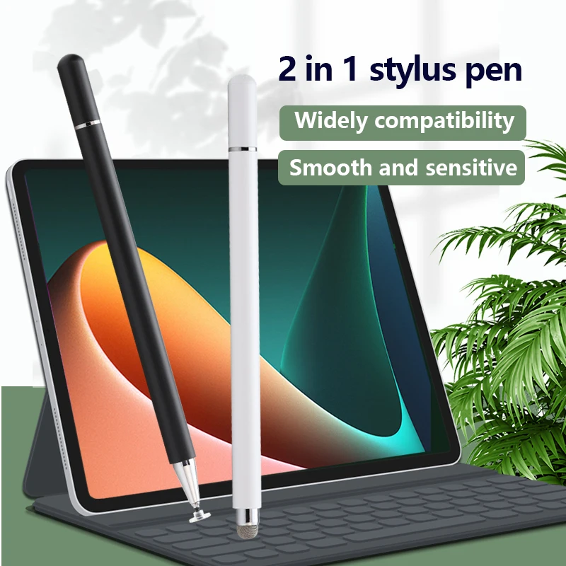 Wenku-Caneta Stylus Universal Magnética, 2 em 1, Ponto Fino, Ponta De Fibra De Malha, Tela De Toque, Stylus Capacitiva, Xiaomi, Huawei, Hot Sale