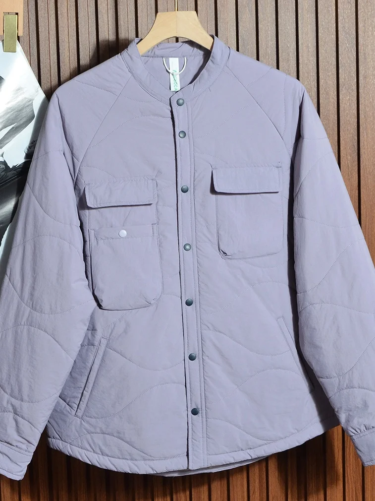 

Утепленная хлопковая куртка унисекс для активного отдыха в горах, с длинным рукавом и воротником-стойкой, осенне-зимняя