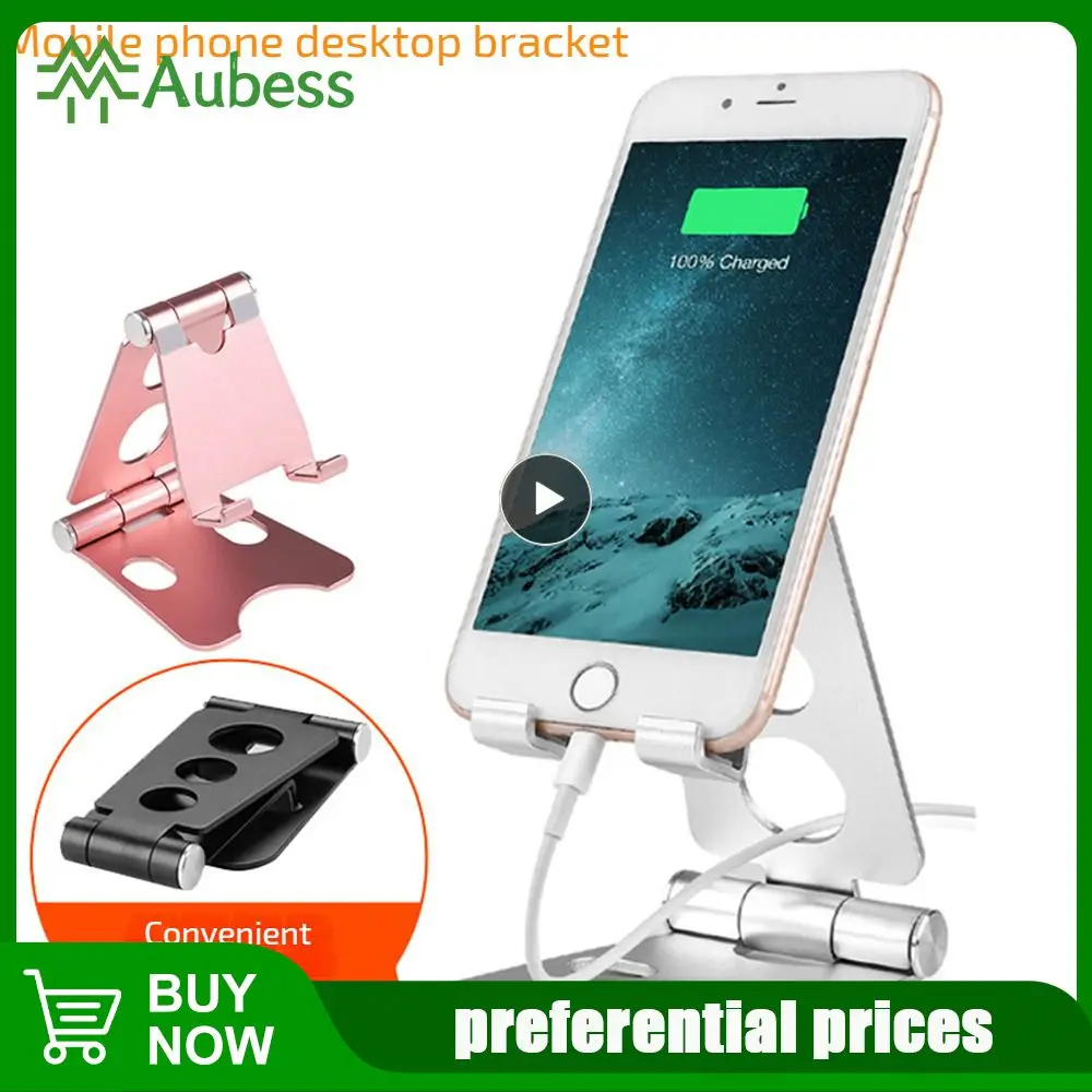 RYRA Aluminum Alloy Mobile Phone Bracket Desktop Tablet Holder Portable Folding Mobile Phone Holder Metal Universal Bracket