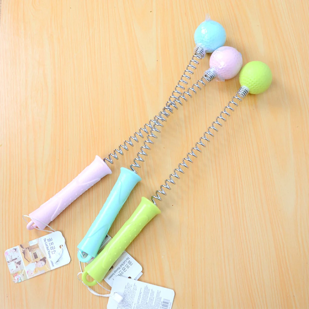 

2Pcs Golf Ball Massager Soft Tpr Body Knock Massage Spring Handle Pain Relief Back Shoulder Muscle Tension Cellulite