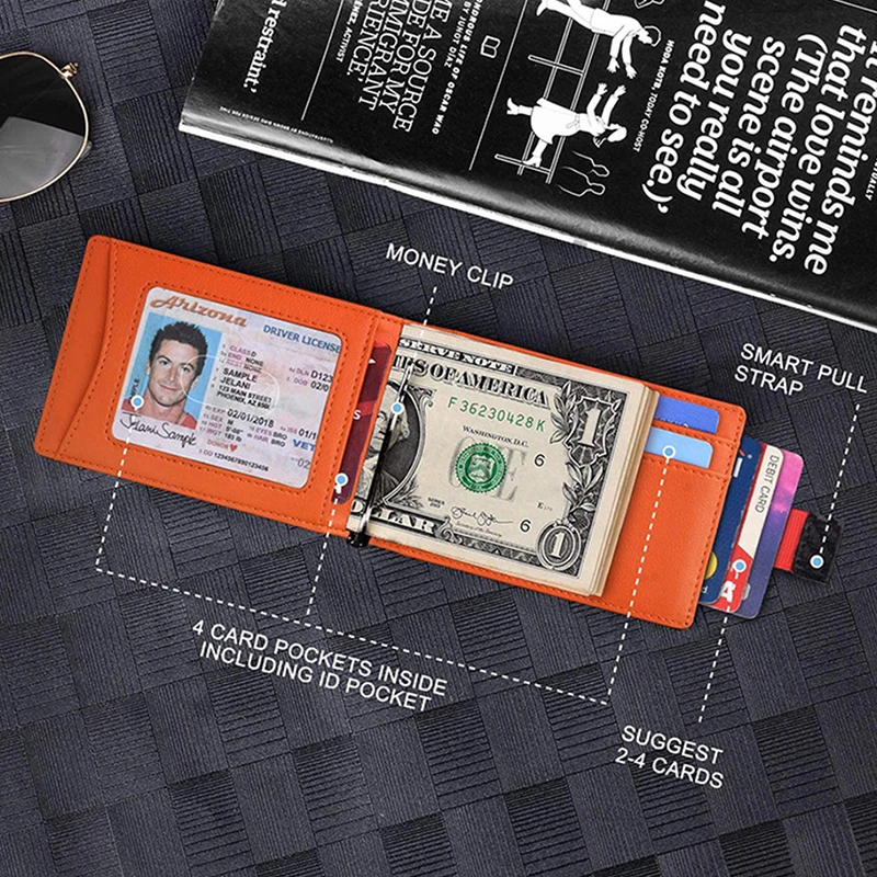 Uhlík vlákno RFID muži wallets valuta brašna štíhlý hubený karta muž náprsní taška luxusní pánský malý krátký měšec bi-fold vallet billfold