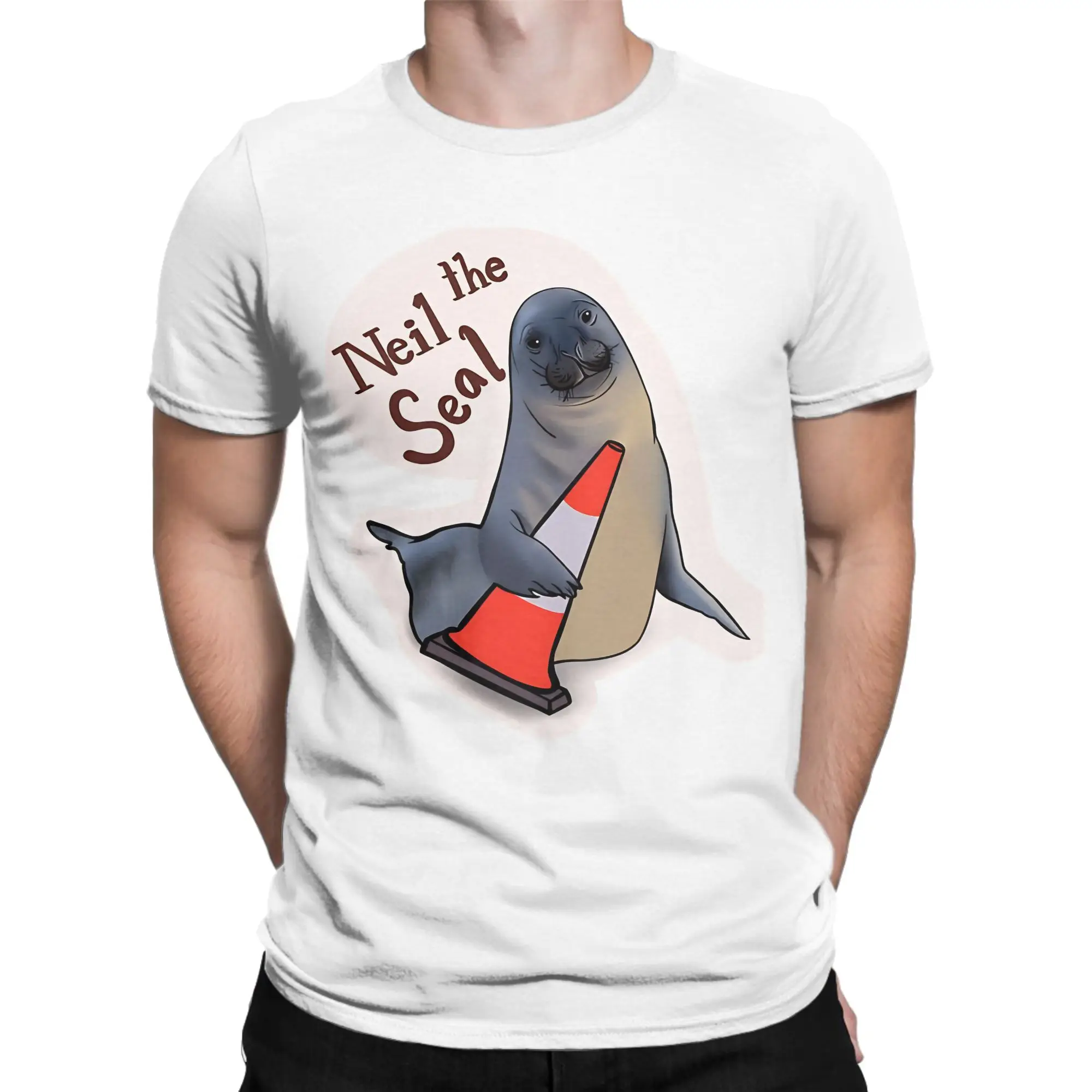 Neil the Seal Animal T Shirts Men Women 100% Cotton Vintage T-Shirt Round Collar  Tee Shirt Short Sleeve Clothing Birthday Gift