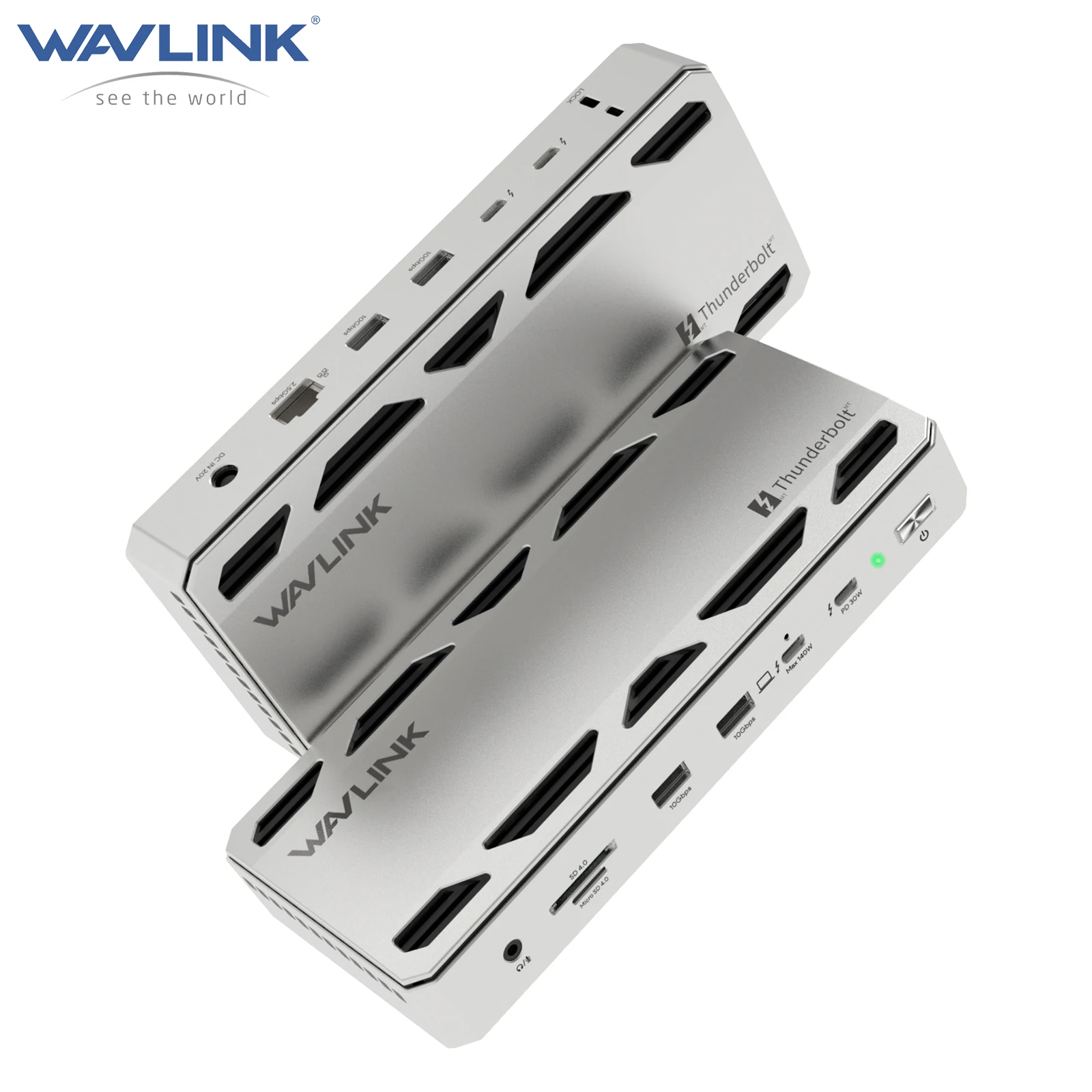 WAVLINK Intel Certified Thunderbolt 5 Dock, 12-in-1 Hub with up to 120Gbps, MAX 140W PD, Single or Dual 6K/8K Display, 3x TB 5 Downstream USB-C 80Gbps, 4x USB-A 3.2 10Gbps, for Mac & Windows Thunderbolt 5/4, USB4 & USB-C Laptops