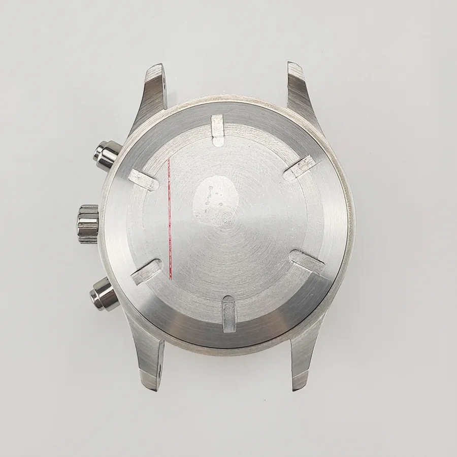 Solid Stainless Steel 45mm Pilot Chronograph Watch Case with Sapphire Crystal, 5ATM Water Fits 37.7mm Dial for Miyota 0S00