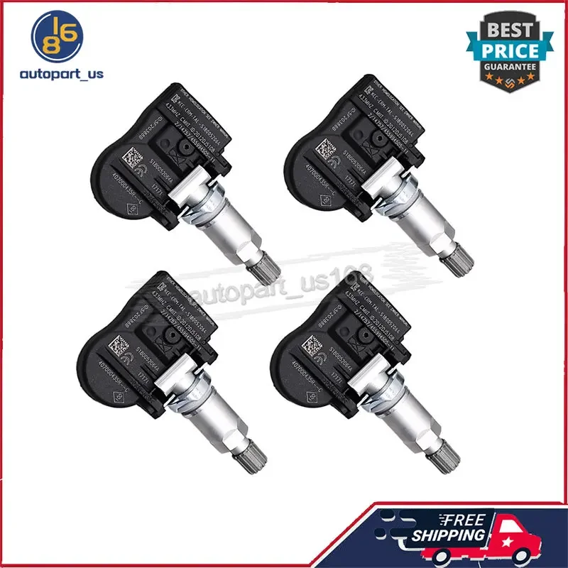 4Pcs 407000435R 40700-0435R Tire Pressure Sensor 433MHZ TPMS For Renault Fluence Laguna Grandtour Latitude Megane Van Scenic Zoe