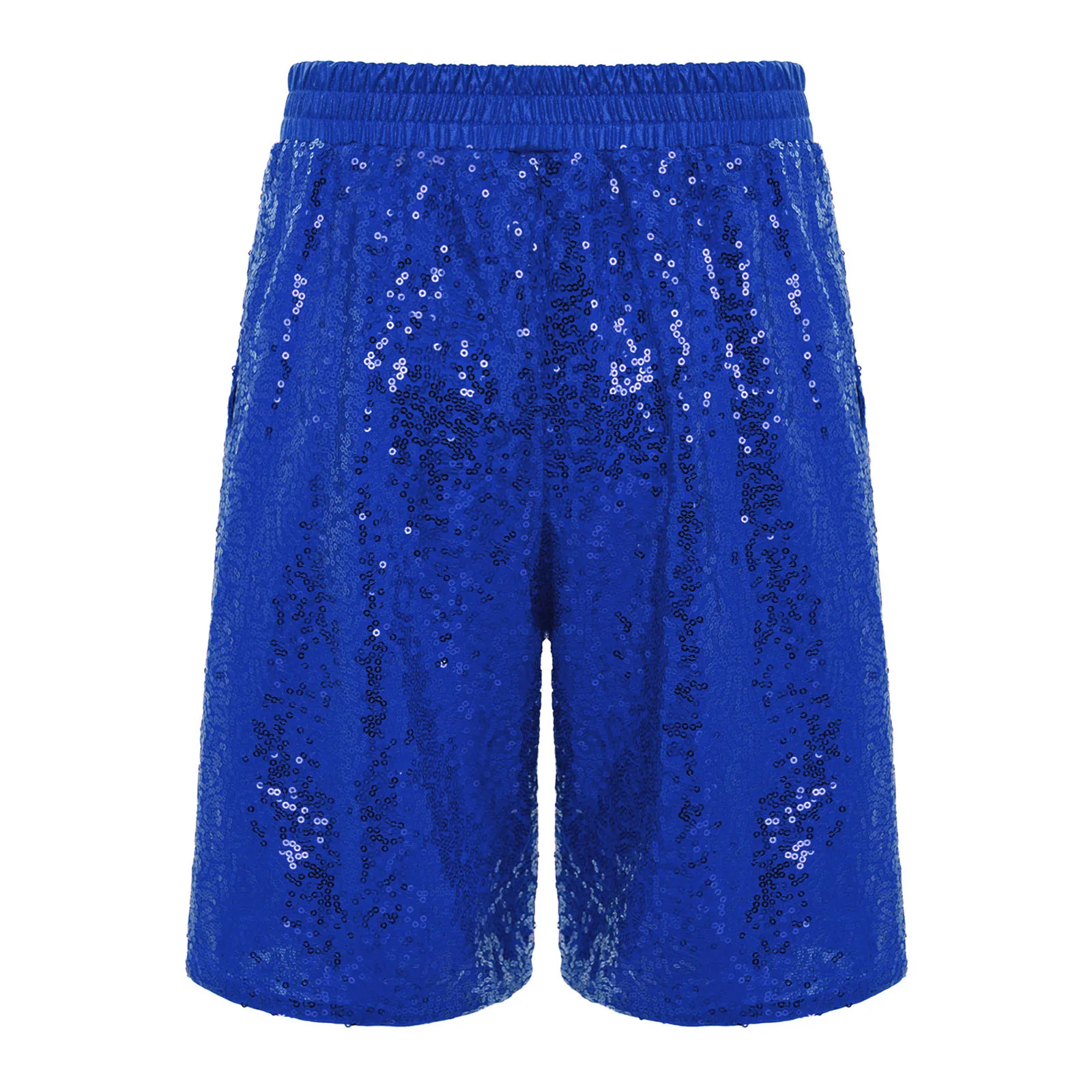 

Kids Boys Glittery Sequin Disco Jazz Dance Outfit Long Sleeve Front Zipper Tassel Jacket Shirts And Shorts for Stage Performance