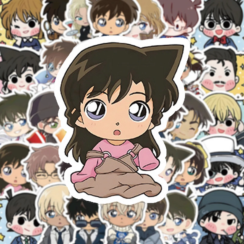 10/30/70pcs Cute Detective Conan Cartoon Stickers Kawaii Anime Graffiti Decal DIY Phone Water Bottle Bike Manga Sticker Kids Toy