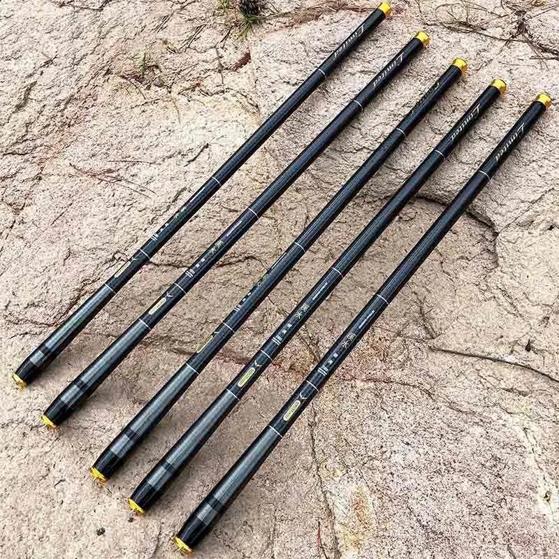 Caña pescar telescópica carbono ligera resistente para ríos costeros - imagen 4