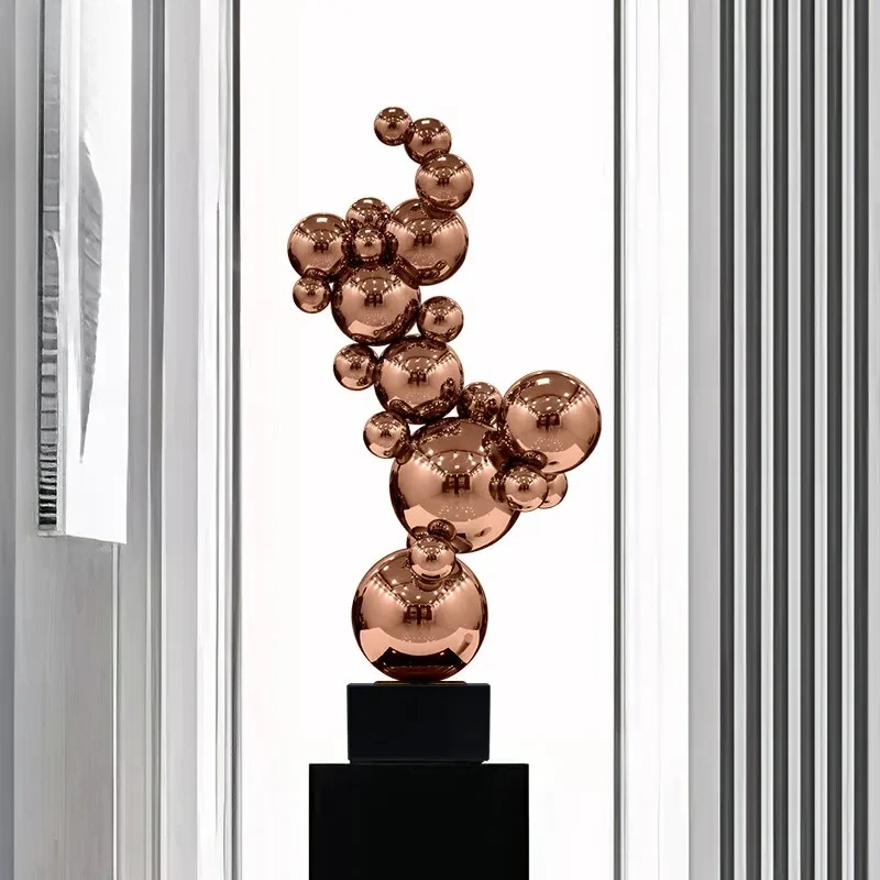 Modern simple home decoration high-end luxury with gold creative gifts stainless steel metal home