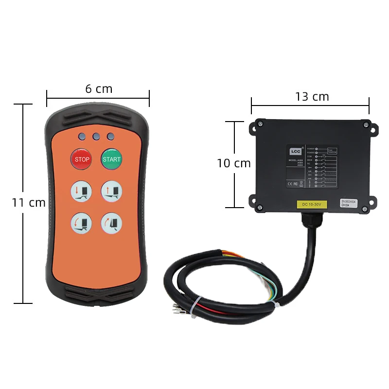 Imagem -03 - Lcc A400 Controle Remoto Industrial Controle Hidráulico Levantamento Remoto Botões Guindaste de Velocidade Única Controlador de Rádio Industrial