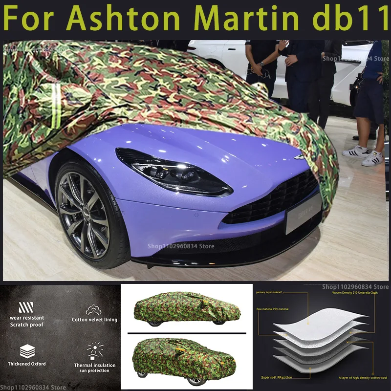 

For Ashton Martin DB11 Outdoor Protection Snow Cover Hail Sunshade Waterproof Dustproof Exterior Camouflage Car Cover