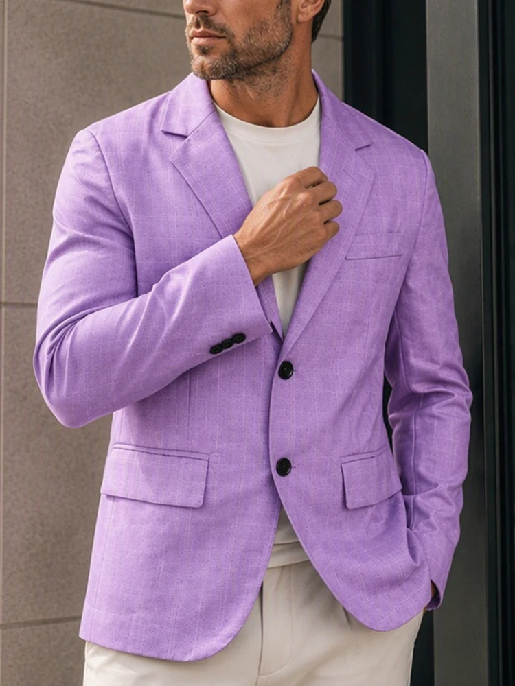 Men Asymmetric Stand Collar Blazer White Diagonal Placket Slim Fit Jacket Fashion Suit Coat Wedding Party Stage Formal Outerwear