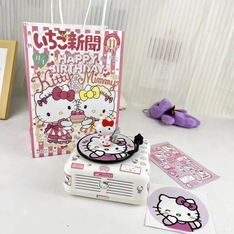 Sanrio figura de Anime de Hello Kitty, regalos de Audio Bluetooth para niños, adornos Kuromi, calidad de sonido de moda linda, tridimensional, nuevo