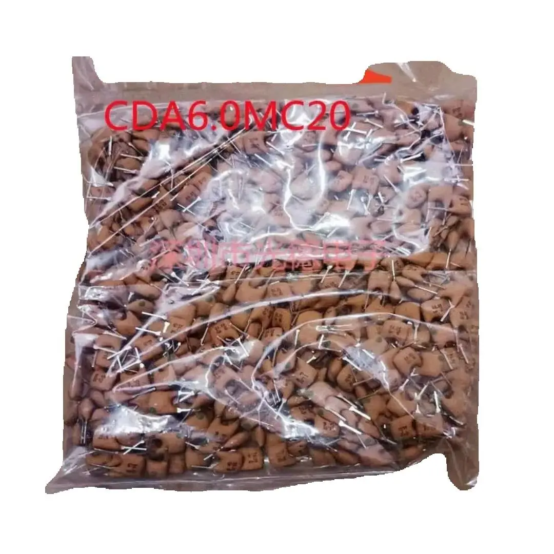 50PCS/ 6.0M Original  Ceramic Discriminator CDA6.0MC20D CDA6.0MC 6.0MHZ 3 feet blue dot