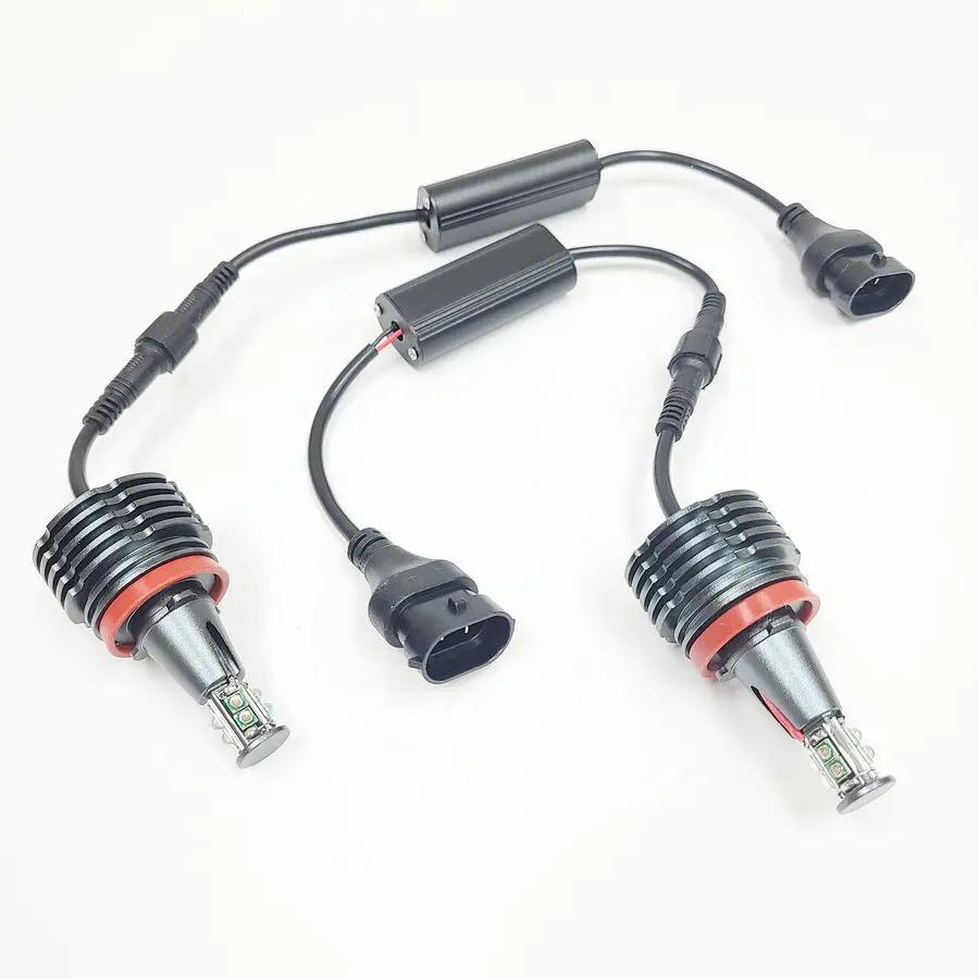2x CANBUS XP-E LED H8 for BMW E90 E92 E60 E87 E89 Angel Eye Halo Light RED 80W
