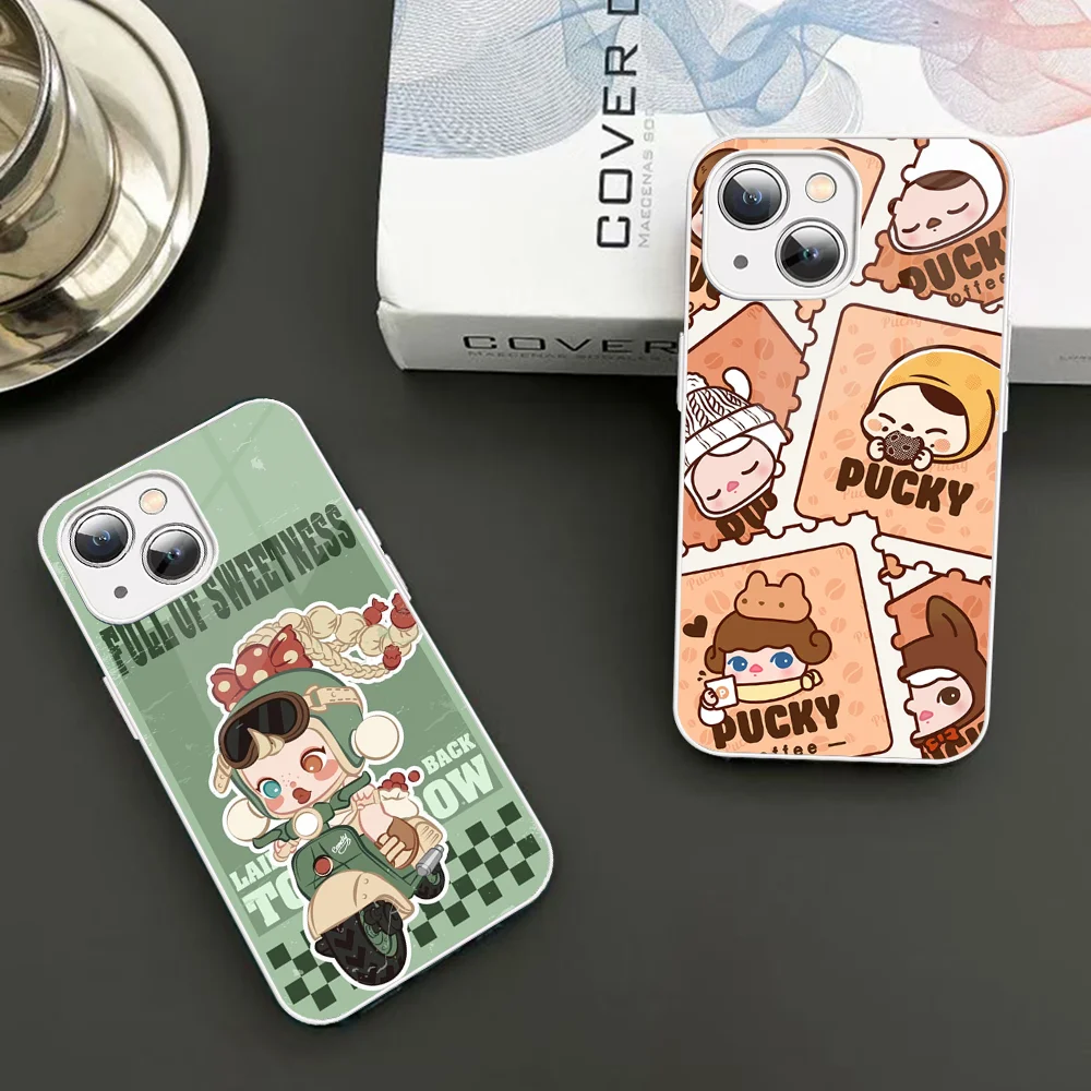 

P-O-P Doll M-MART Phone Case For iPhone 14 13 12 Mini 11 Pro XS Max X XR 14 Plus Tempered Glass Cover